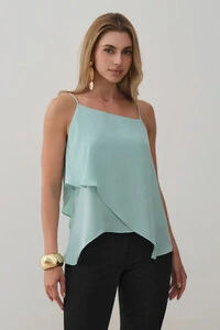 Blusa Dupla Transpassada de Alcinha Fina