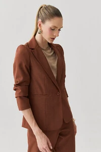 Blazer de Alfaiataria Bolso Embutido