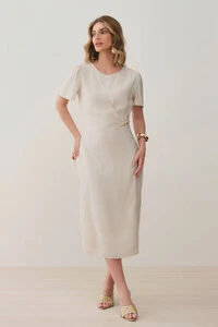 Vestido Midi Leve Transpasse Gold
