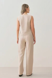 Conjunto de Camisa Regata Assimétrica Pence Mini Botões Gold