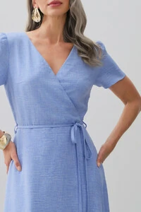Vestido Midi Transpassado Camada Laço