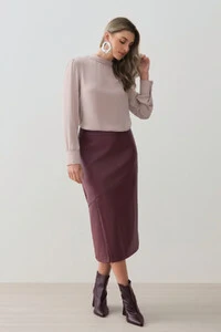Blusa Manga Longa Punho Double Gola Dobrada