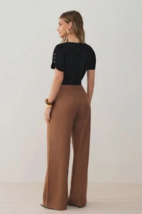 Blusa Manga Pregas Botões Brilho Triple
