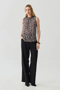 Regata Onça Gola Dobrada Franzido