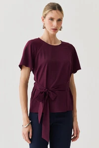 Blusa Manga Raglan Cinto Embutido