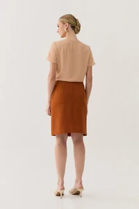 Blusa Decote V Babado Laço