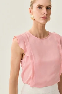 Regata Ombro Babado Prega