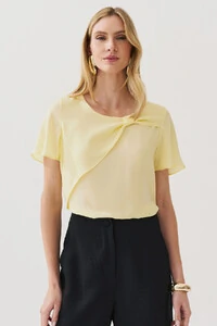 Blusa Transpassada Laço