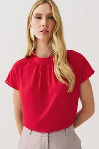 Blusa Manga Morcego Gola Baixa