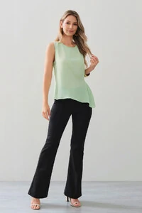 Regata Assimétrica Drapeada Pregas Triple