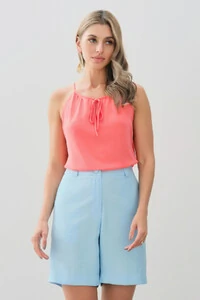 Alcinha Frente Única Decote Gota Laço