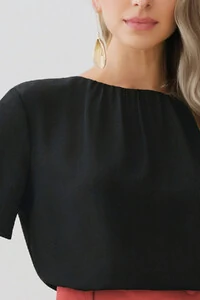 Blusa Decote Franizido