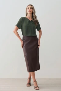 Blusa Decote V Torcido