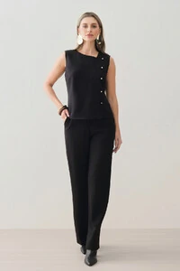 Conjunto de Camisa Regata Assimétrica Pence Mini Botões Gold