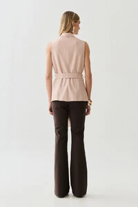 Colete Gola de Blazer Cinto