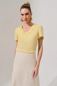Blusa Decote V Babadinho
