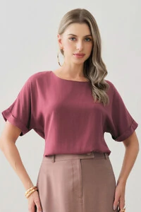 Blusa Manga Morcego Dobrada