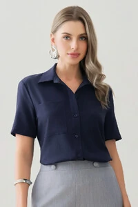 Camisa de Alfaiataria Bolso