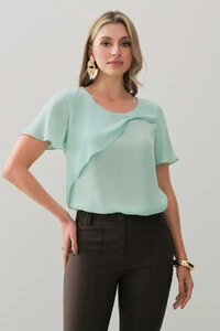 Blusa Transpassada Laço