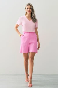 Blusa Decote V Recortes Laterais