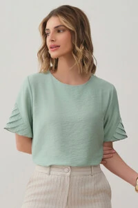 Blusa Manga Preguinhas