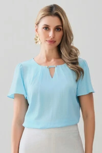 Blusa Decote Vazado Pregas Gold Double