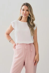 Regata Ombro Babado Prega