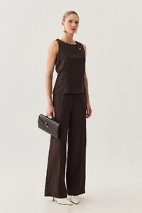 Conjunto de Regata Prega Gold Double e Calça Reta Nervura