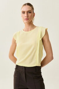 Regata Ombro Babado Prega