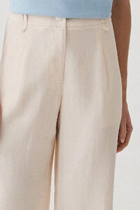 Pantalona Passante Double Prega Botão Forrado
