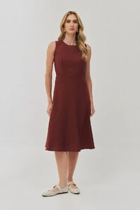 VESTIDO MIDI REGATA RECORTES