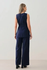 Conjunto de Alfaiataria de Regata Recorte Cinto Fivela