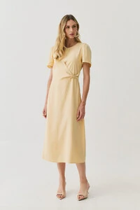 Vestido Midi Leve Transpasse Gold