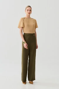 Blusa Decote Redondo Ombro Prega