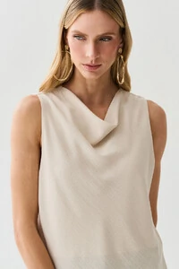 Regata Dupla Decote Drapeado