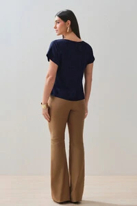 Blusa Manga Morcego Lateral Laço