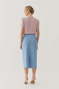 Blusa Manga Dupla Decote V