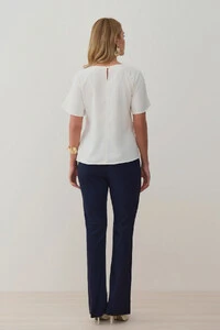 Blusa Manga Raglan Cinto Embutido