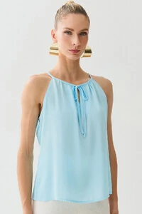 Alcinha Frente Única Decote Gota Laço