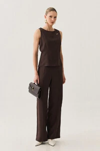 Conjunto de Regata Prega Gold Double e Calça Reta Nervura