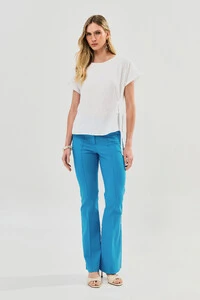 Blusa Manga Morcego Lateral Laço