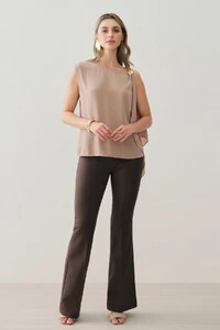 Regata Assimétrica Ombro Esquerdo Faixa Gold