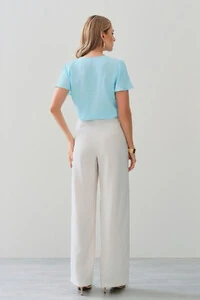 Blusa Decote Vazado Pregas Gold Double