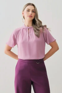 Blusa Manga Ralgan Gola Baixa Torcida Decote Gota Franzido