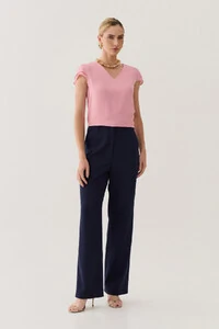 Blusa Manga Dupla Decote V