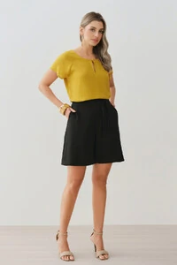 Shorts de Alfaiataria Cinto Fino