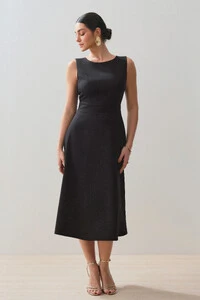Vestido Midi Regata de Alfaiataria Recortes