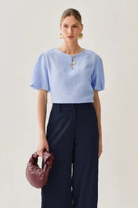 Blusa Manga Balonê Gold Double