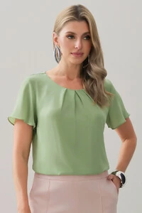 Blusa Decote Pregas
