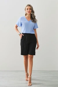 Blusa Decote V Pregas